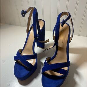 Gianvito Rossi Royal Blue Strappy Heels